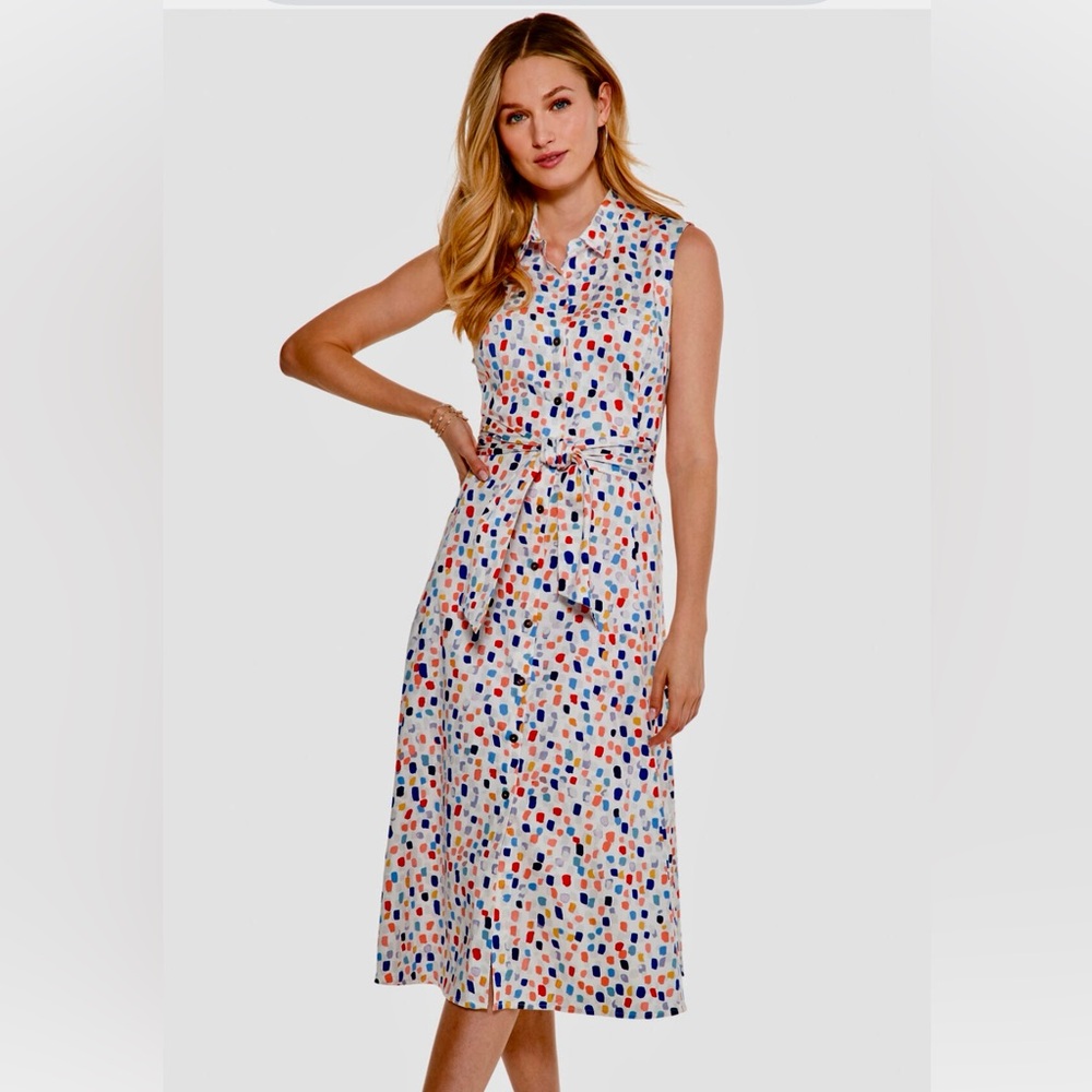 NIC+ZOE Seaglass Print Shirt-Dress NEW!!